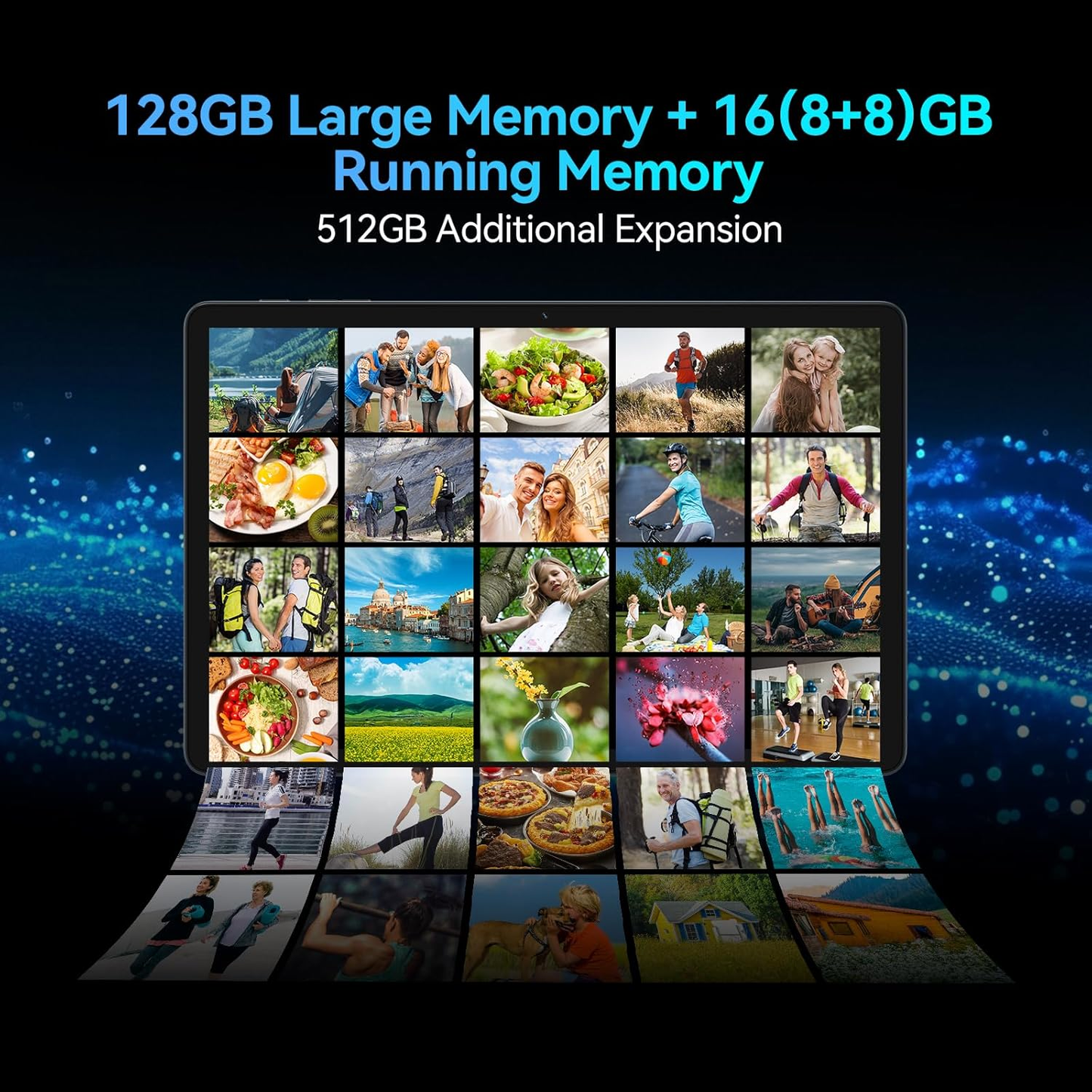 Android 14 Tablet 2025 Latest 11 Inch Tablets, 128GB+16(8+8 Expand)GB/512GB Expandable, Dual 4G Cellular with Octa-Core Processor, 2 in 1 Tablet with Keyboard, 21MP Camera/8000mAh Battery/GPS/5G WiFi