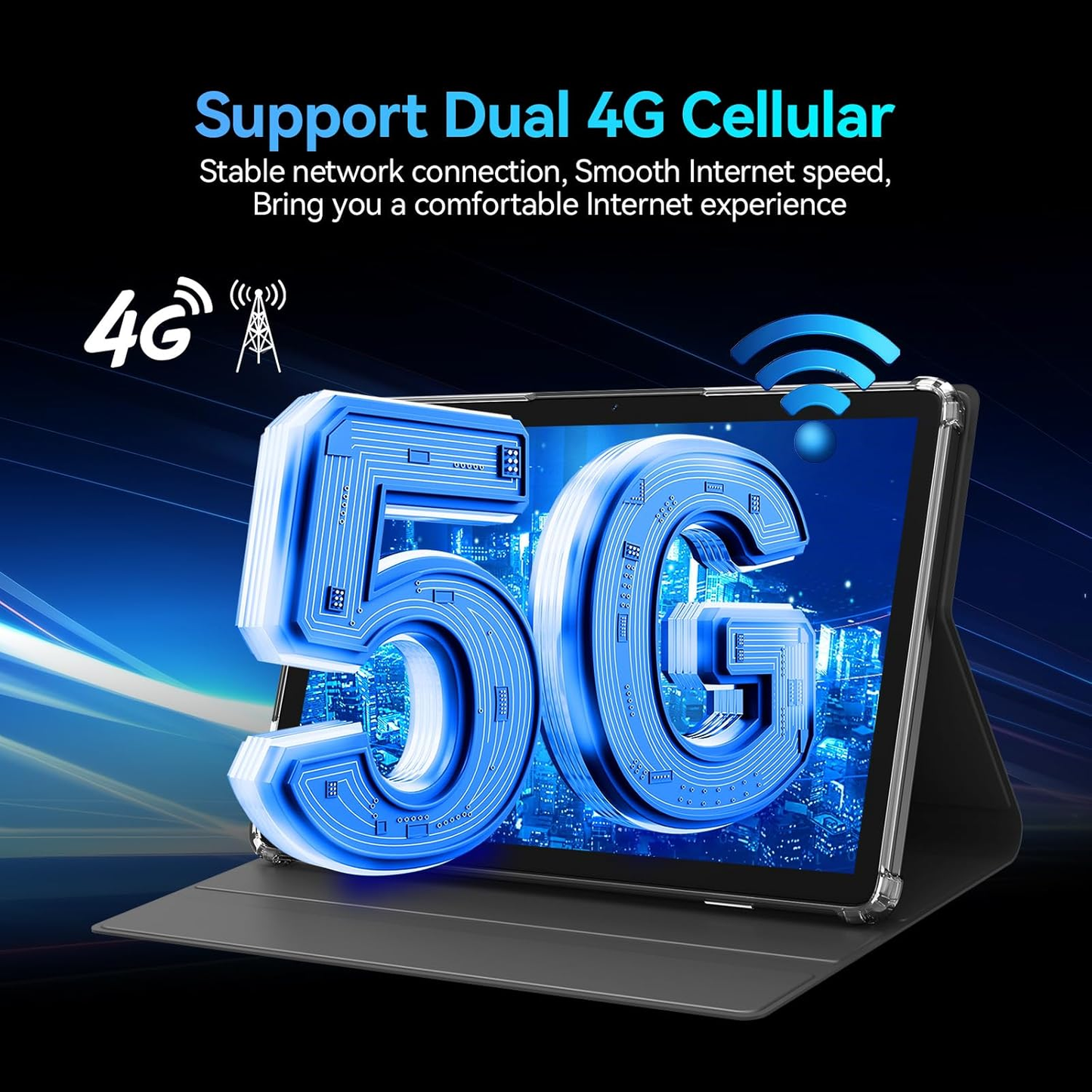 Android 14 Tablet 2025 Latest 11 Inch Tablets, 128GB+16(8+8 Expand)GB/512GB Expandable, Dual 4G Cellular with Octa-Core Processor, 2 in 1 Tablet with Keyboard, 21MP Camera/8000mAh Battery/GPS/5G WiFi