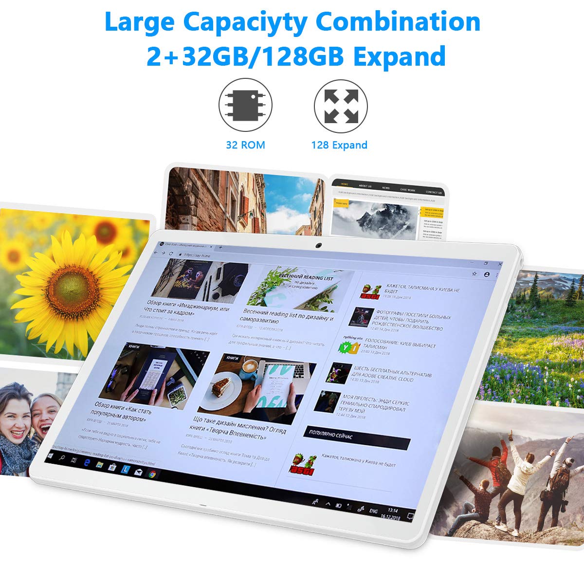 MEIZE 10" Tablet,Android Tablet,Android 9 Quad-Core Processor,3G Phone Call Tablet & Dual Sim Card Slot & 2MP+ 5MP Dual Camera, Quad Core Processor, 1280x800 IPS HD Display,GPS, FM (Silver)