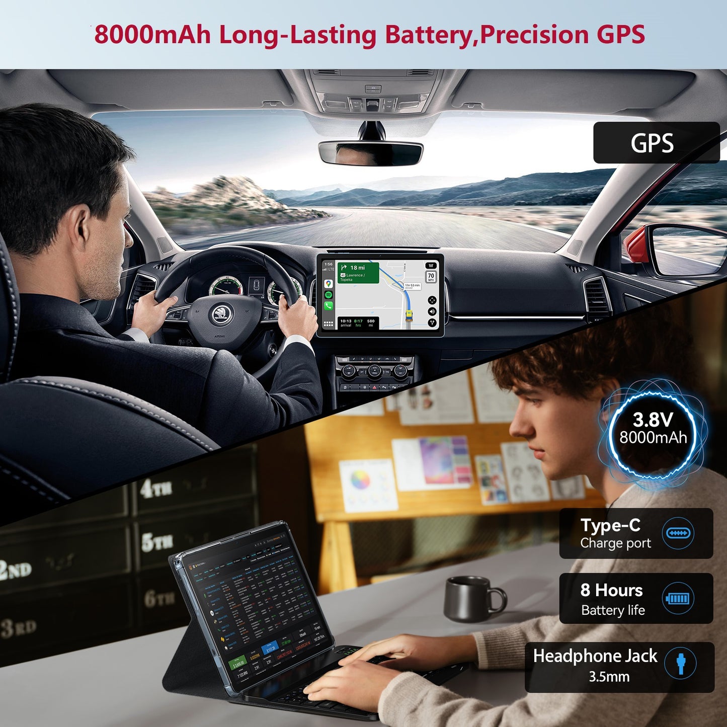 11inch Android 15 Tablet,128GB ROM 16GB RAM,Android Tablet,5G WiFi+4G Cellular,MTK8786 2.0Ghz Octa-Core Tableta,21MP Dual Camera,GPS,BT5.0,8000mAh,Tablet with Keyboard,4G LTE Tablet for T-Mobile